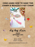 Bedazzled Key Chain + DIY Charm
