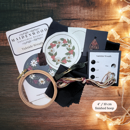 Yuletide Wreath Hand Embroidery Kit